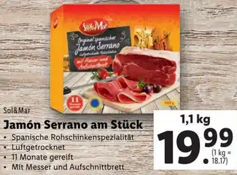 Lidl Jamón Serrano am Stück 1,1 kg Angebot