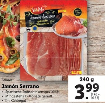 Lidl Jamón Serrano 240 g Angebot