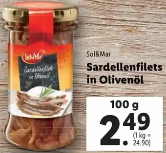 Lidl Sardellenfilets in Olivenöl 100 g Angebot