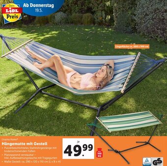 Lidl Hängematte mit Gestell Angebot