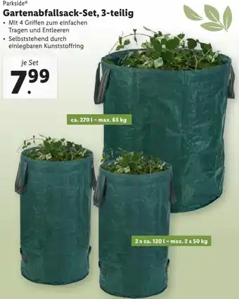 Lidl Gartenabfallsack 270 L, 120 L Angebot