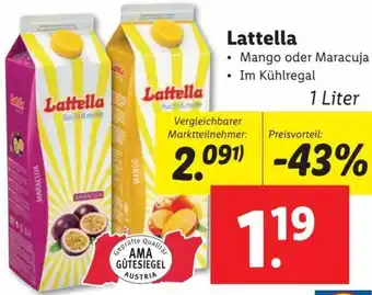 Lidl Lattella 1 Liter Angebot
