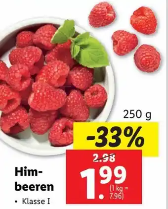 Lidl Himbeeren 250 g Angebot