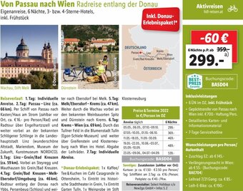 Lidl Von Passau nach Wien Radreise Entlang der Donau Angebot