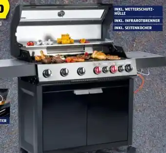 Hofer Gasgrill Boston Black Pro 4 SIKR Turbo Angebot