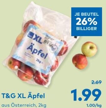 T&G T&G XL Äpfel 2kg Angebot