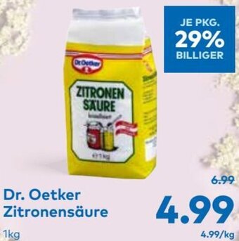 T&G Dr. Oetker Zitronensäure 1kg Angebot