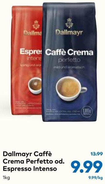 T&G Dallmayr Caffè Crema Perfetto od. Espresso Intenso 1 kg Angebot