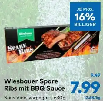 T&G Wiesbauer Spare Ribs mit BBQ Sauce 630g Angebot
