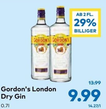 T&G Gordon's London Dry Gin 0.7L Angebot