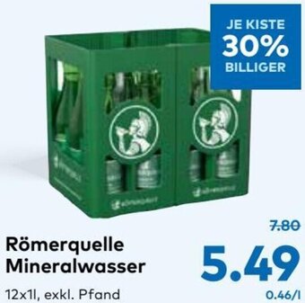 T&G Römerquelle Mineralwasser 12x1L Angebot