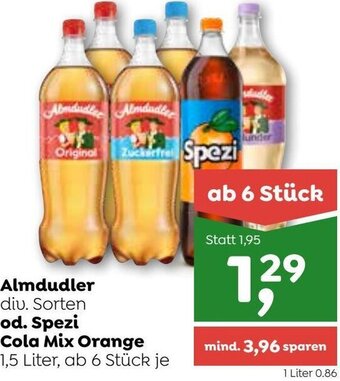 ADEG Almdudler od. Spezi Cola Mix Orange 1,5 Liter Angebot
