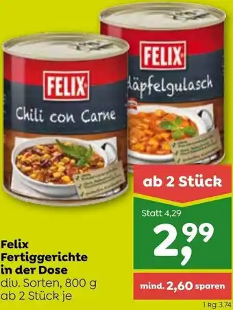 ADEG Felix Fertiggerichte in der Dose 800 g Angebot