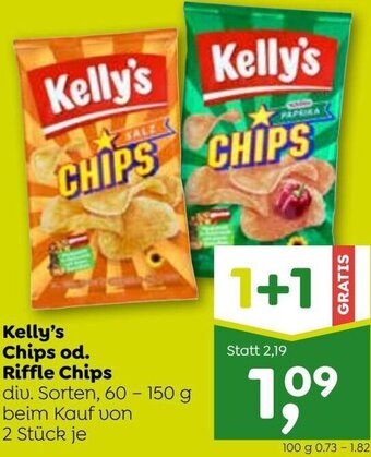 ADEG Kelly's Chips od. Riffle Chips 60-150 g Angebot