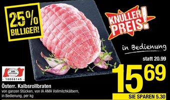 Maximarkt Österr. Kalbsrollbraten per kg Angebot