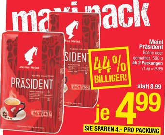 Maximarkt Meinl Präsident 500g Angebot