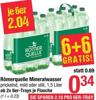 Maximarkt Römerquelle Mineralwasser 1,5 Liter Angebot