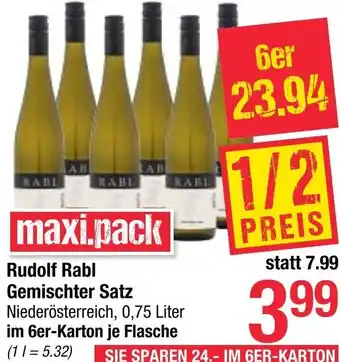 Maximarkt Rudolf Rabl Gemischter Satz 0,75 Liter Angebot