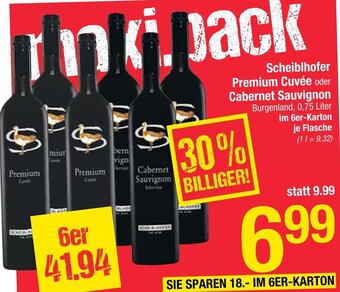 Maximarkt Scheiblhofer Premium Cuvée oder Cabernet Sauvignono 0,75 Liter Angebot
