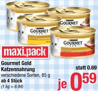 Maximarkt Gourmet Gold Katzennahrung 85 g Angebot