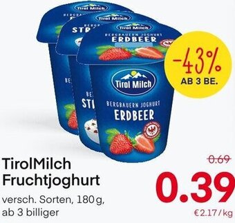 MPreis TirolMilch Fruchtjoghurt 180g Angebot