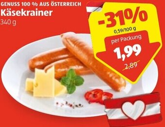 Hofer Käsekrainer 340 g Angebot
