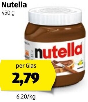 Hofer Nutella 450 g Angebot
