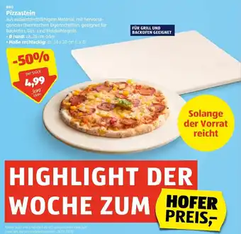Hofer Pizzastein 38 x 30 cm Angebot