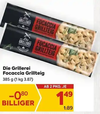 Billa Die Grillerei Focaccia Grillteig 385 g Angebot