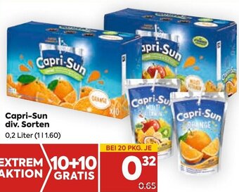 Billa Capri-Sun div. Sorten 0,2 Liter Angebot