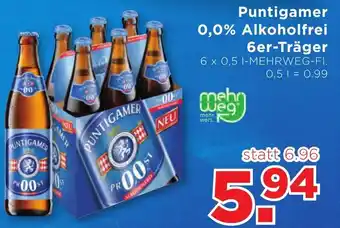 Unimarkt Puntigamer 0,0% Alkoholfrei 6er-Träger 0,5 L Angebot