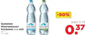 Unimarkt Gasteiner Mineralwasser Prickelnd und Still 1,5 L Angebot