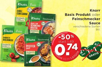 Unimarkt Knorr Basis Produkt oder Feinschmecker Sauce Angebot