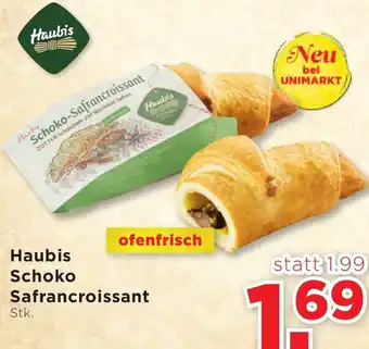 Unimarkt Haubis Schoko Safrancroissant Angebot