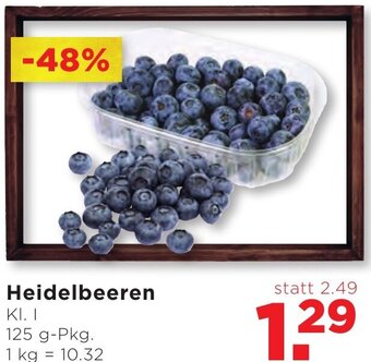 Unimarkt Heidelbeeren 125 g Angebot