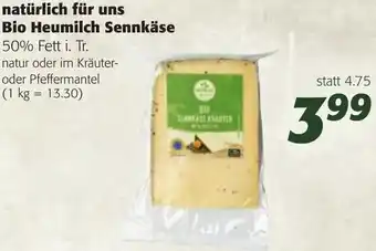 Strasser Markt Bio Heumilch Sennkäse Angebot