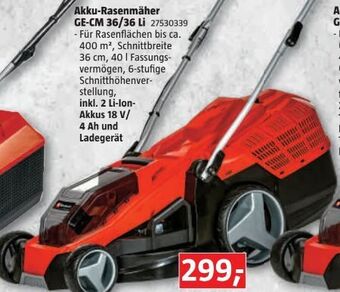 Bauhaus Akku-Rasenmäher GE-CM 36/36 Li Angebot
