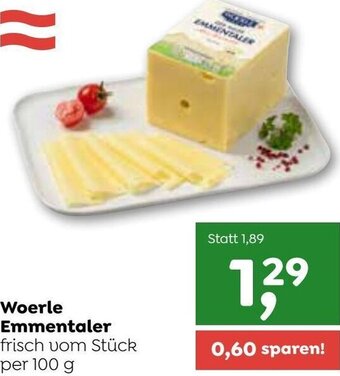 ADEG Woerle Emmentaler 100 g Angebot