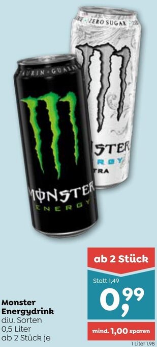 ADEG Monster Energy Drink 0,5 Liter Angebot
