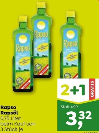 ADEG Rapso Rapsöl 0,75 Liter Angebot