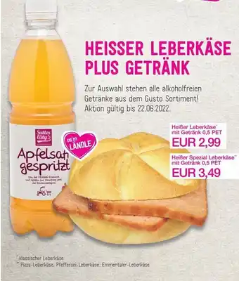 Sutterlüty Heißer Leberkäse mit Getränk 0,5 PET Angebot