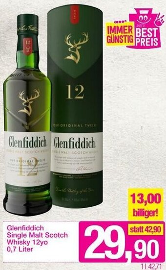 Sutterlüty Glenfiddich Single Malt Scotch Whisky 12yo 0,7 Liter Angebot