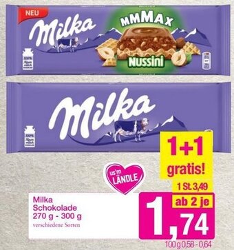 Sutterlüty Milka Schokolade 270 g-300 g Angebot