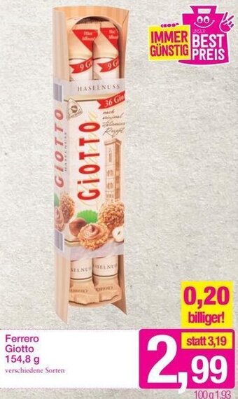 Sutterlüty Ferrero Giotto 154,8 g Angebot