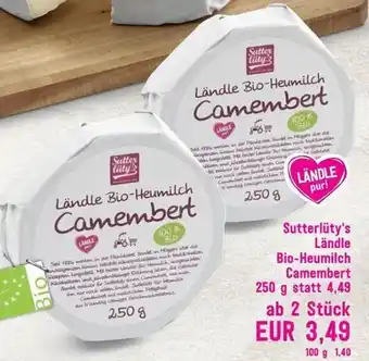 Sutterlüty Bio-Heumilch Camembert 250 g Angebot