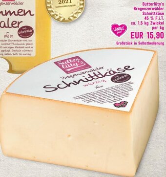 Sutterlüty Bregenzerwälder Schnittkäse per kg Angebot