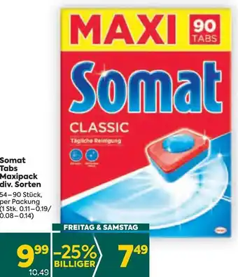 Billa Somat Tabs Maxipack div. Sorten Angebot
