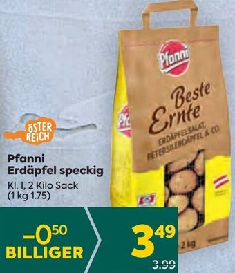 Billa Pfanni Erdäpfel Speckig Angebot
