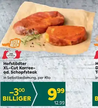 Billa XL- Cut Karree- od. Schopsteak per kilo Angebot