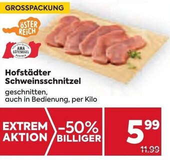 Billa Schweinsschnitzel per kilo Angebot